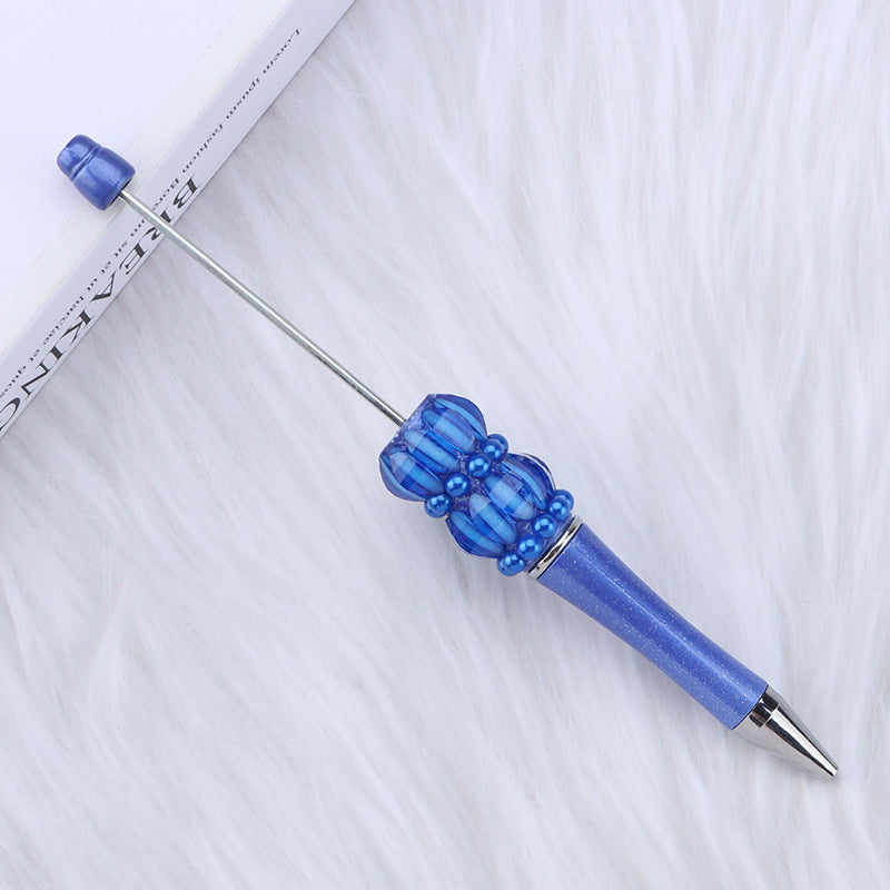 Multi-colored plastic beaded ballpoint pen DIY pearl beading pen DIY lantern beaded pen Random Mix