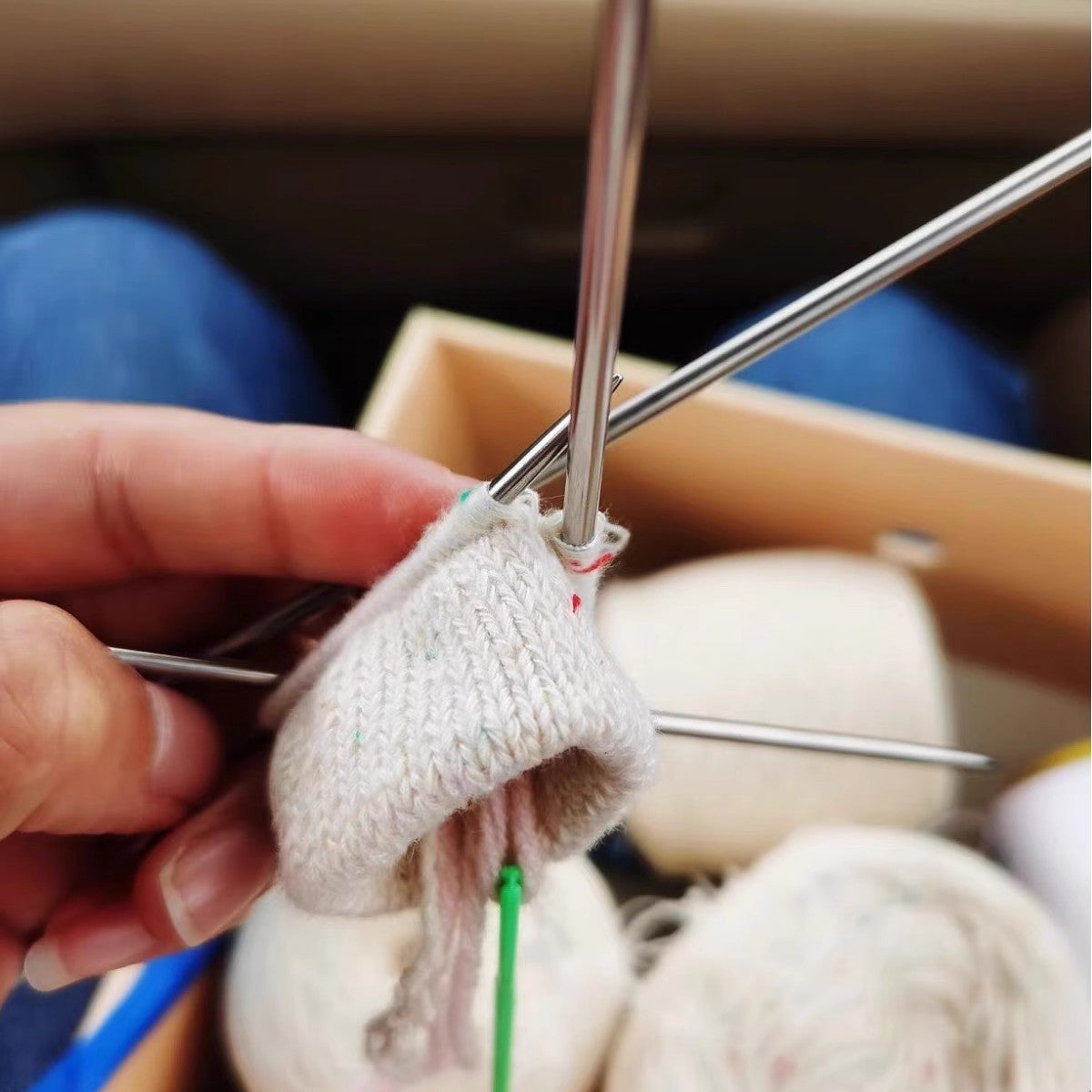 Steel needle Two-sided cusp hollow Stainless steel needle Mini needle Knitting needle Length :15cm
