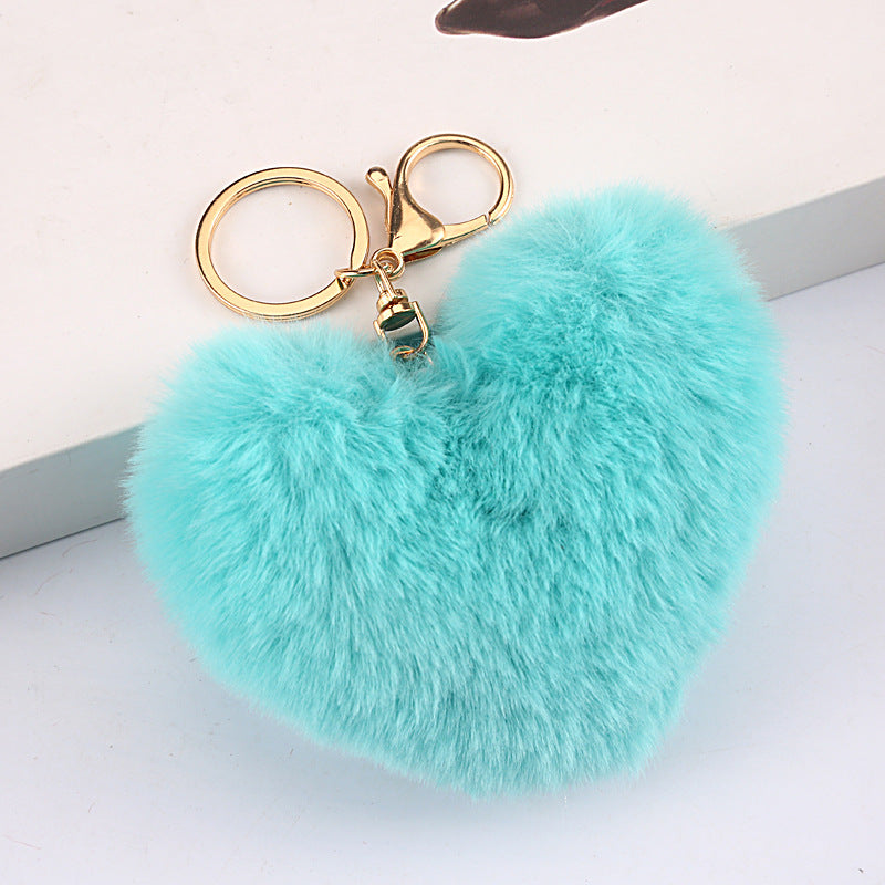 Heart ball Ordinary Key tool Heart pendant Fuzzy pendant Heart pendant Random Mix 9~10cm Light gold figure 8 lobster clasp