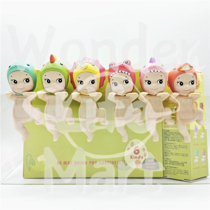 Papa Angel Doll sonny angel Mengli blind Bag end box, a cute little girl figurine ornament Pen Toppers -dinosaur hipper