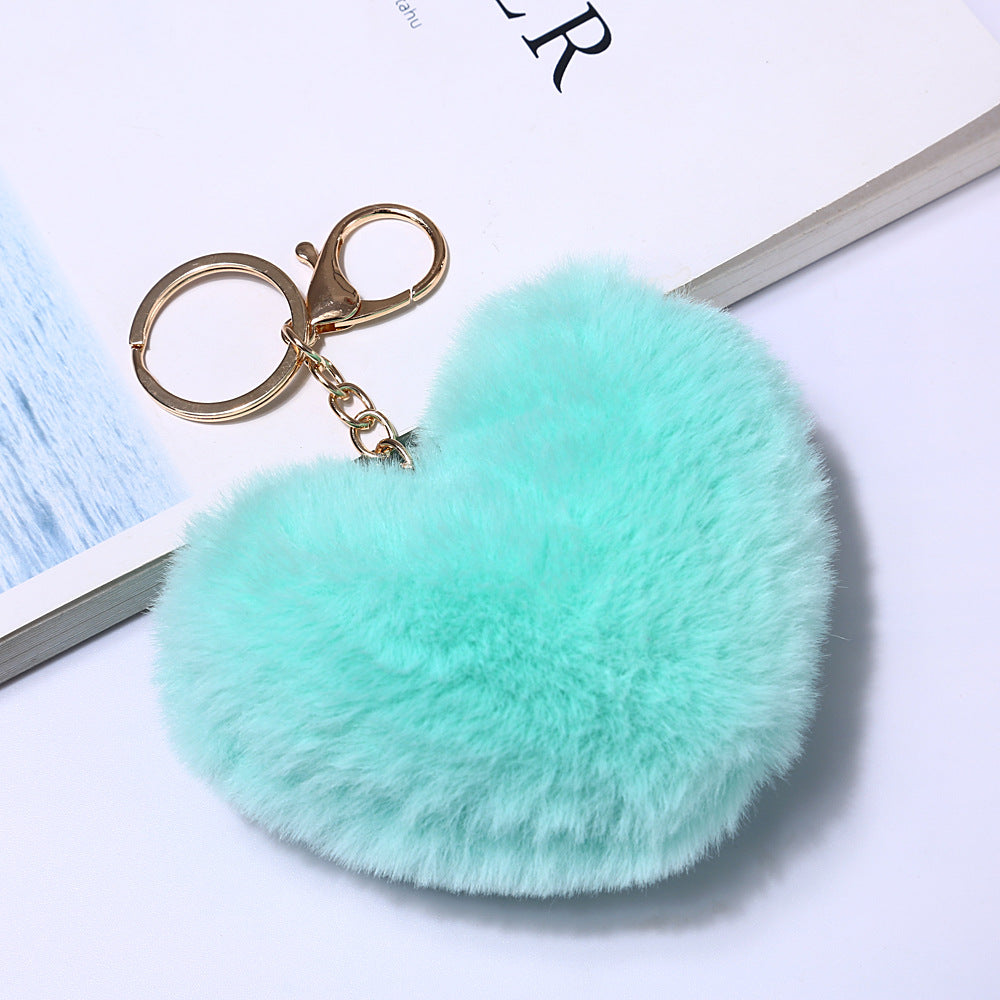 Heart ball Ordinary Key tool Heart pendant Fuzzy pendant Heart pendant Random Mix 9~10cm Light gold figure 8 lobster clasp