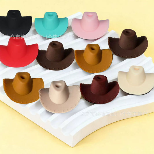 Cartoon 3D model Silicone beads Cowboy hat beads Desert style