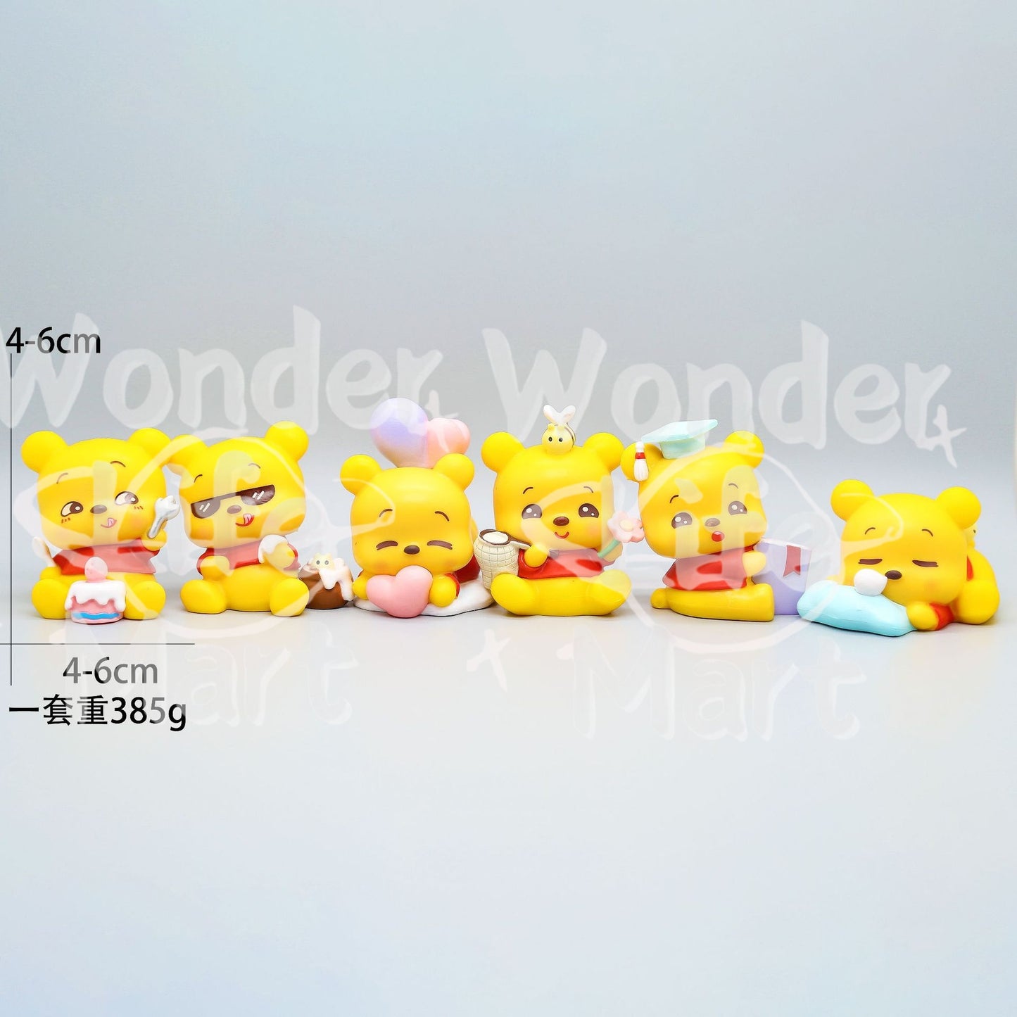 Cute "Q version" "Doll" Winnie the Pooh gacha Cartoon diy pendants Cake decoration Pen Toppers