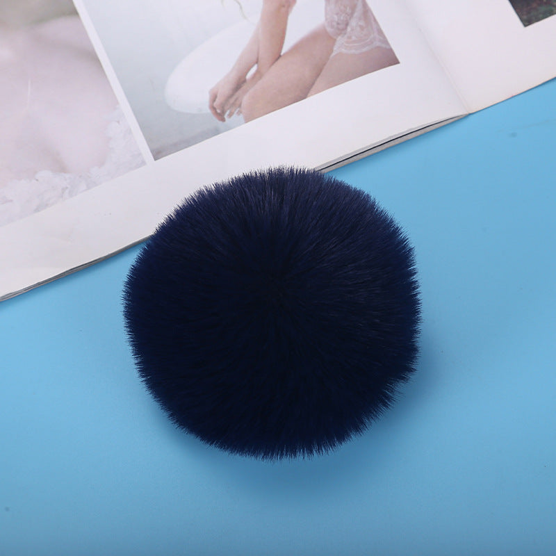 pom pom Imitation rex faux rabbit fur touching hairball Jewelry keychain imitation wool ball pendant 8mm Random Mix