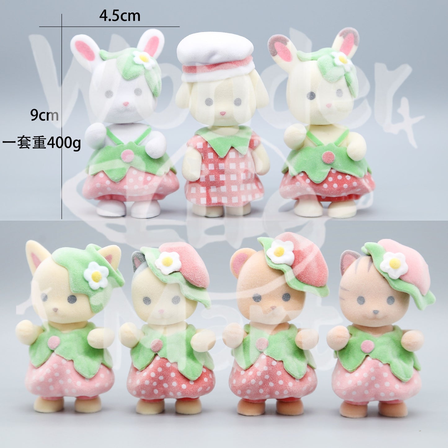Cute strawberries Senbelle Fuzzy Desktop decorative ornaments Pen Toppers