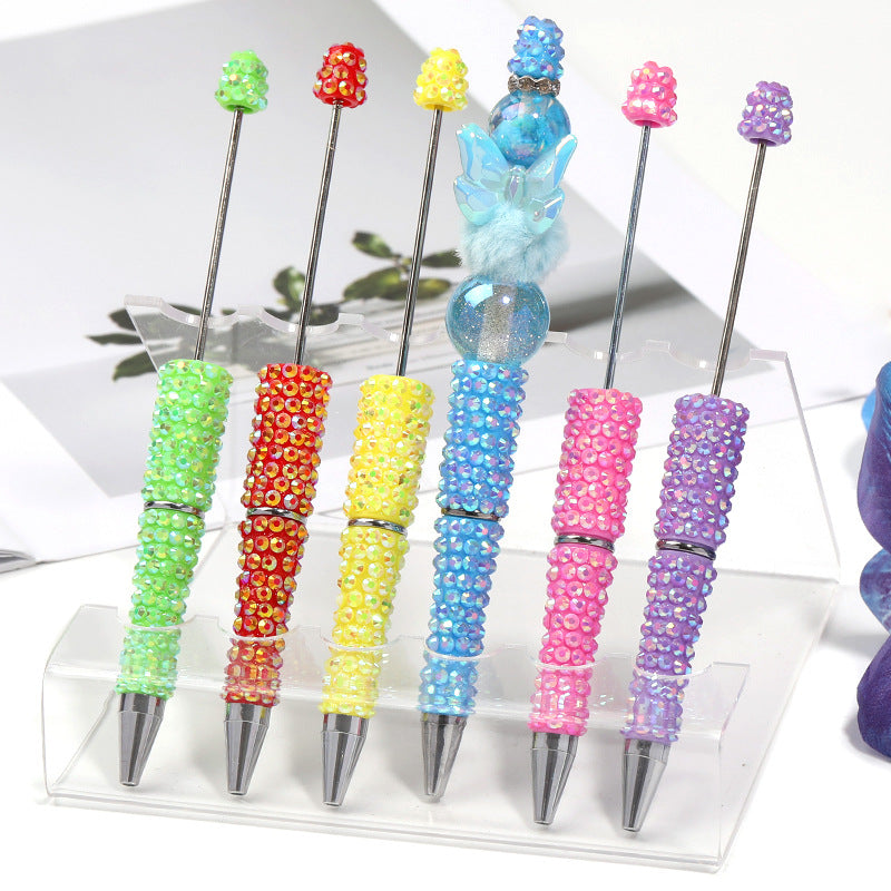 rhinestone Rotate the beads DIY creative gift pen Random Mix