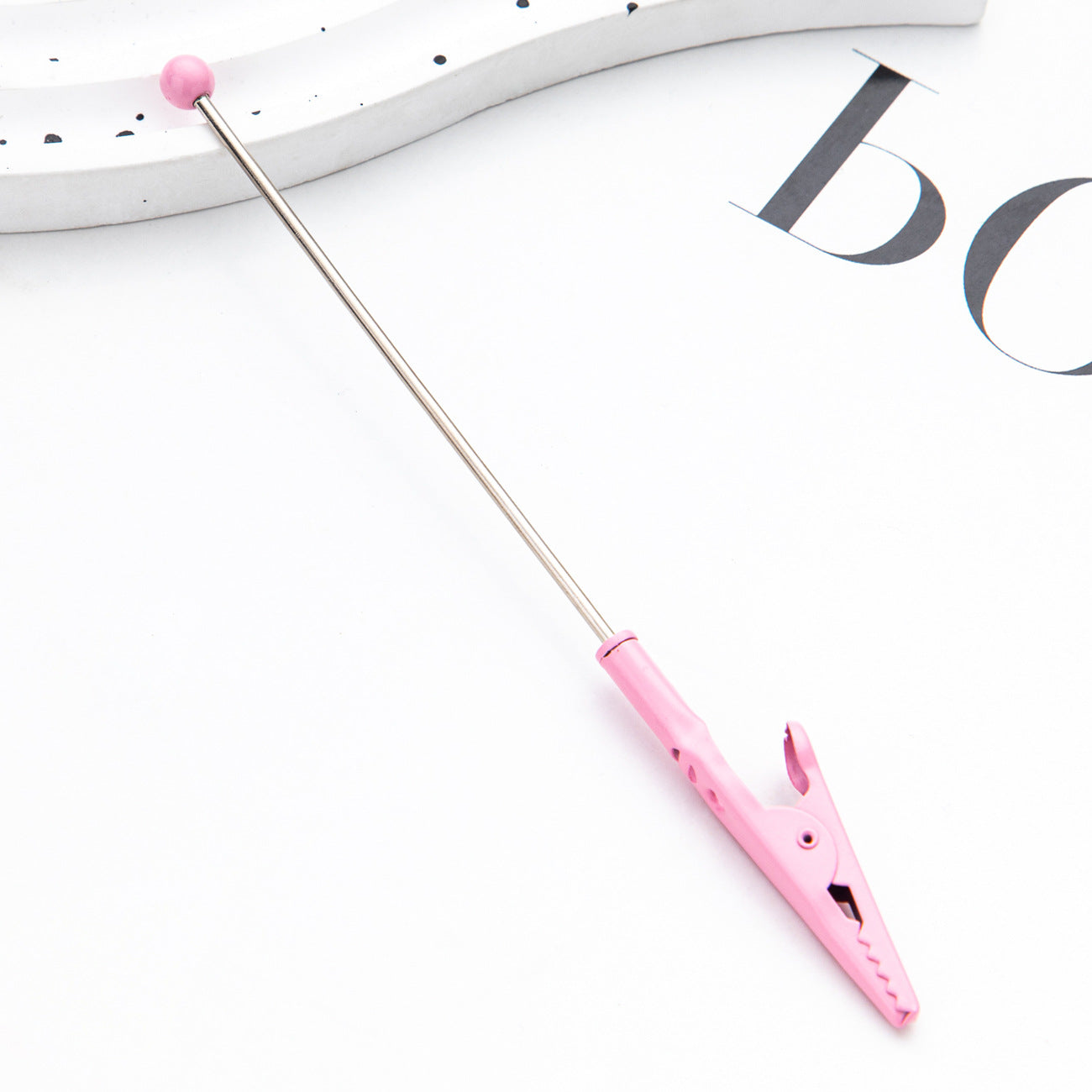 Beaded Clip for card holder metal Crocodile note holder with teeth Comments folder Card case Random Mix