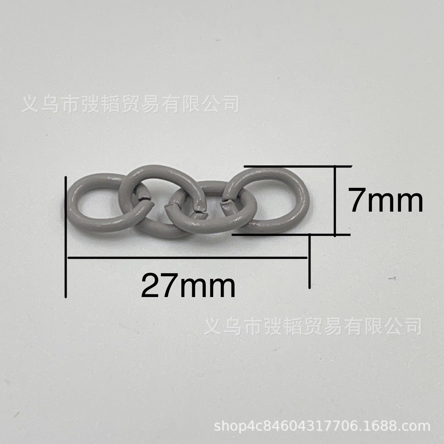 Colored baking paint Four-link chain Extension chain Key chain tail chain diy handmade accessories Iron ring key chain Random Mix