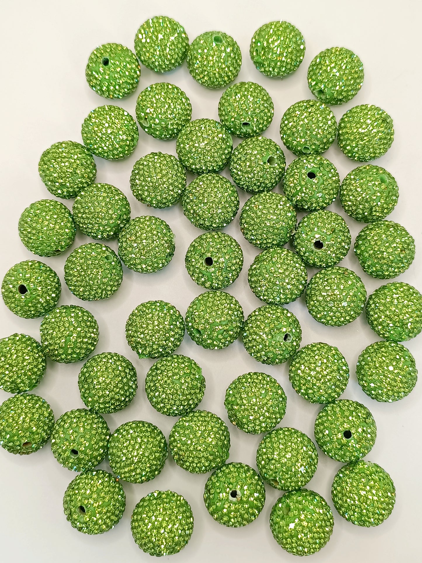 Clay Beads Colorful with Diversely Rhinestones,20mm