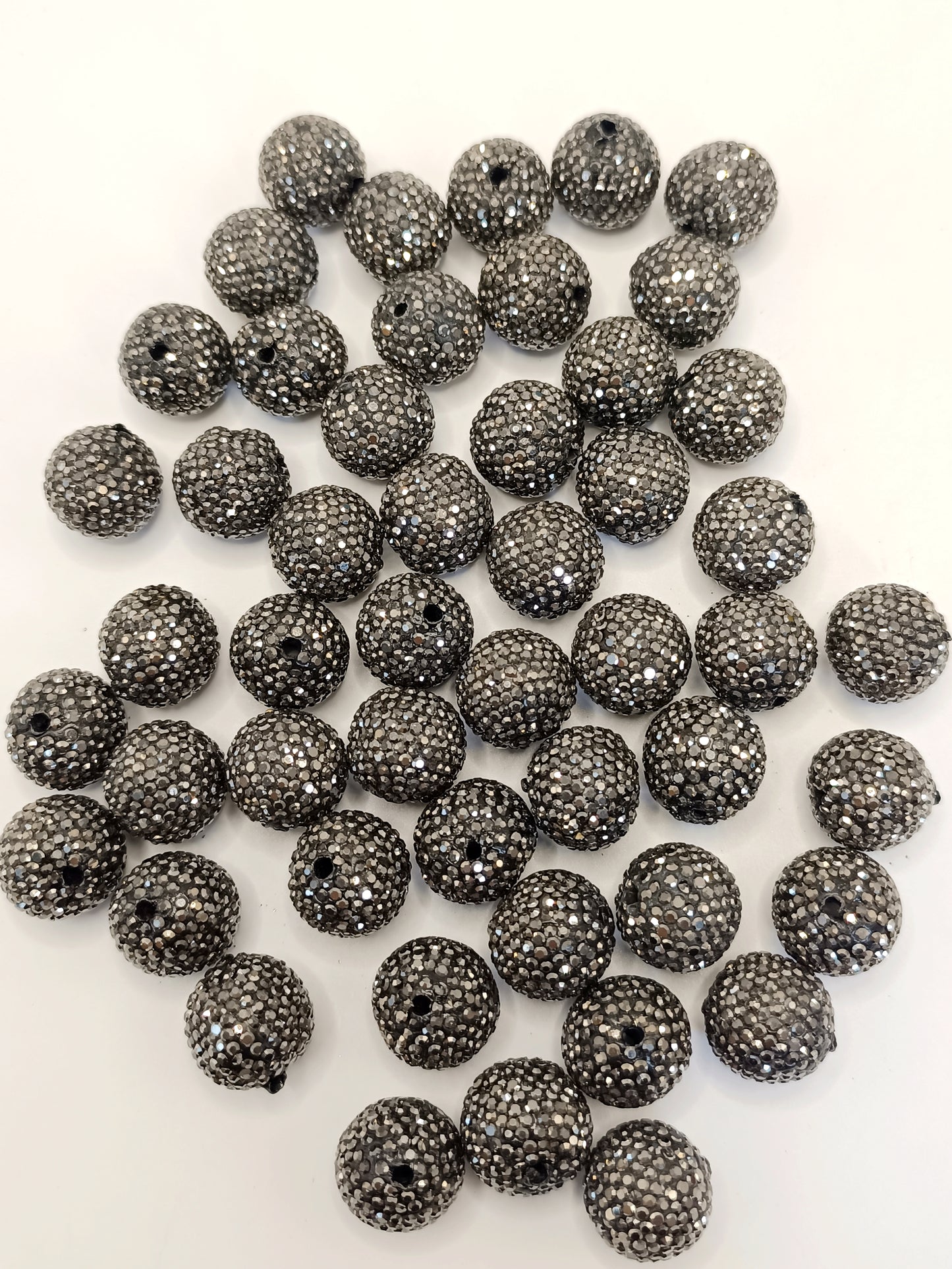 Clay Beads Colorful with Diversely Rhinestones,20mm