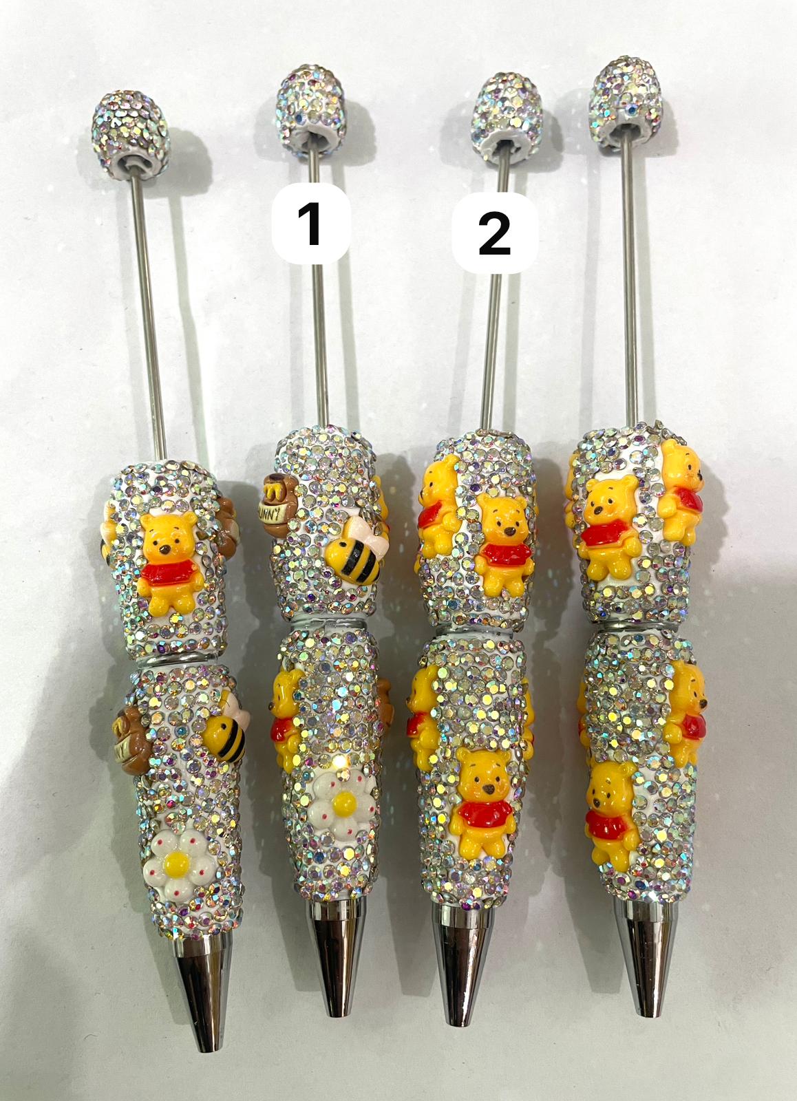 fancy pen fancy clay rhinestone pen ornaments with winnie pooh bear honey can bees diy pens