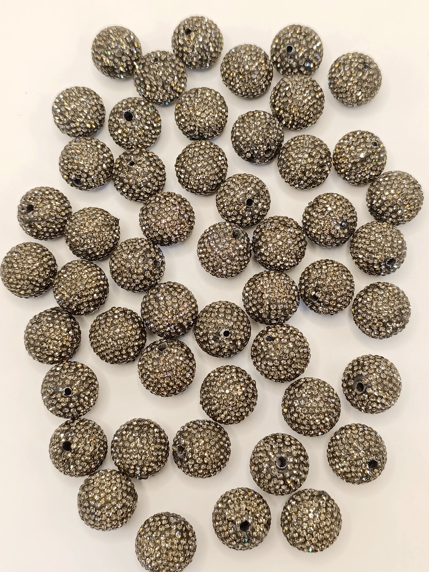 Clay Beads Colorful with Diversely Rhinestones,20mm
