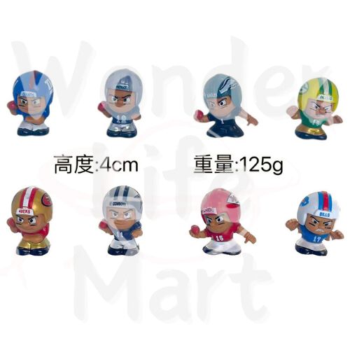 pen topper figure rugby team doll without hole