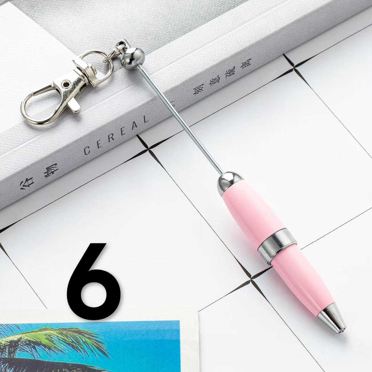 Bullet Beadable Pen and Metal Keychain