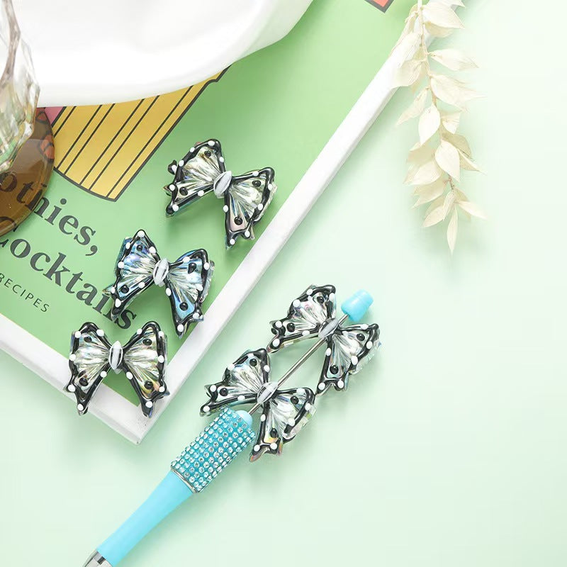 Hand-painted Acrylic Bowknot Beads