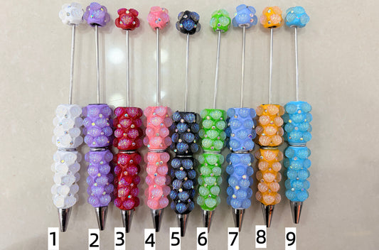 Clay bead stringing pen glitter seashell sea shell Rhinestone Random Mix