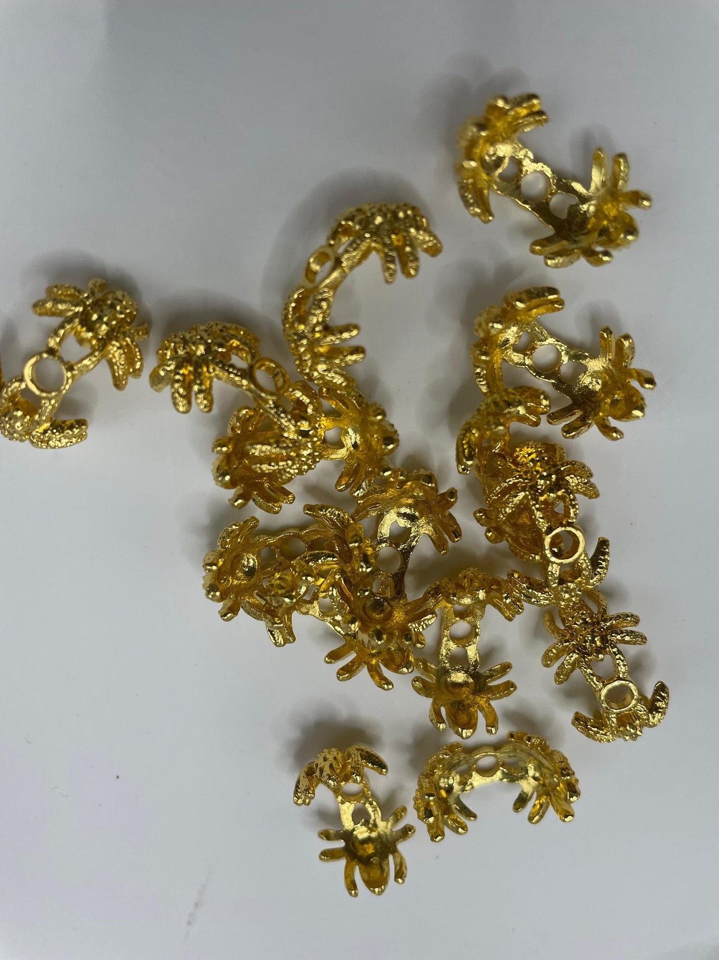 halloween bead metallic spacer spider spacer spider bead cap, random mix color