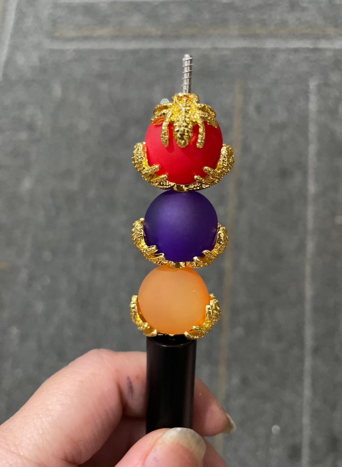 halloween bead metallic spacer spider spacer spider bead cap, random mix color