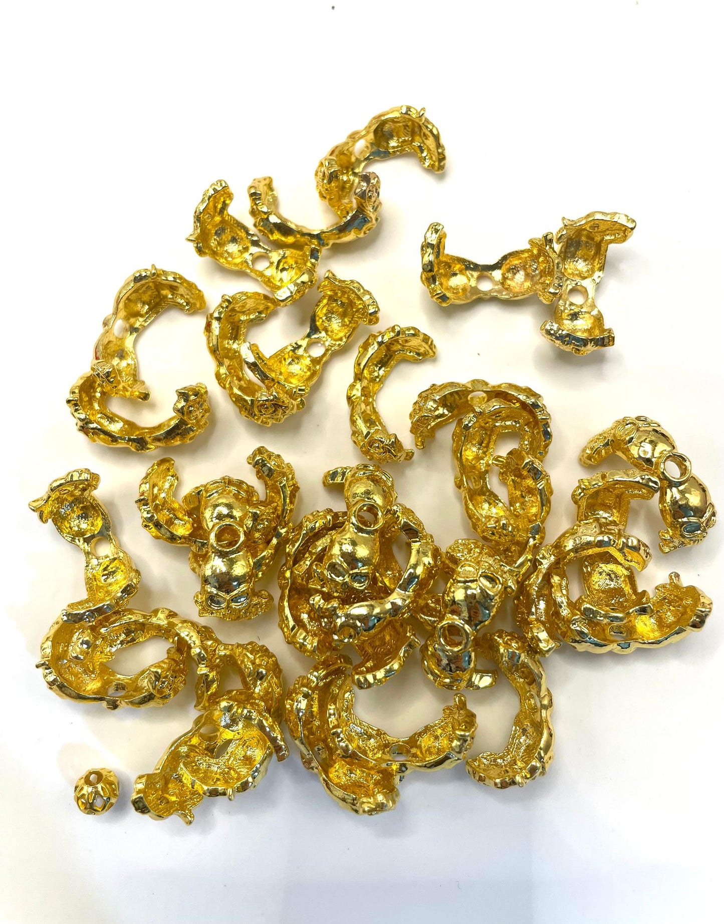 halloween bead metallic spacer skull spacer skull bead cap, random mix color