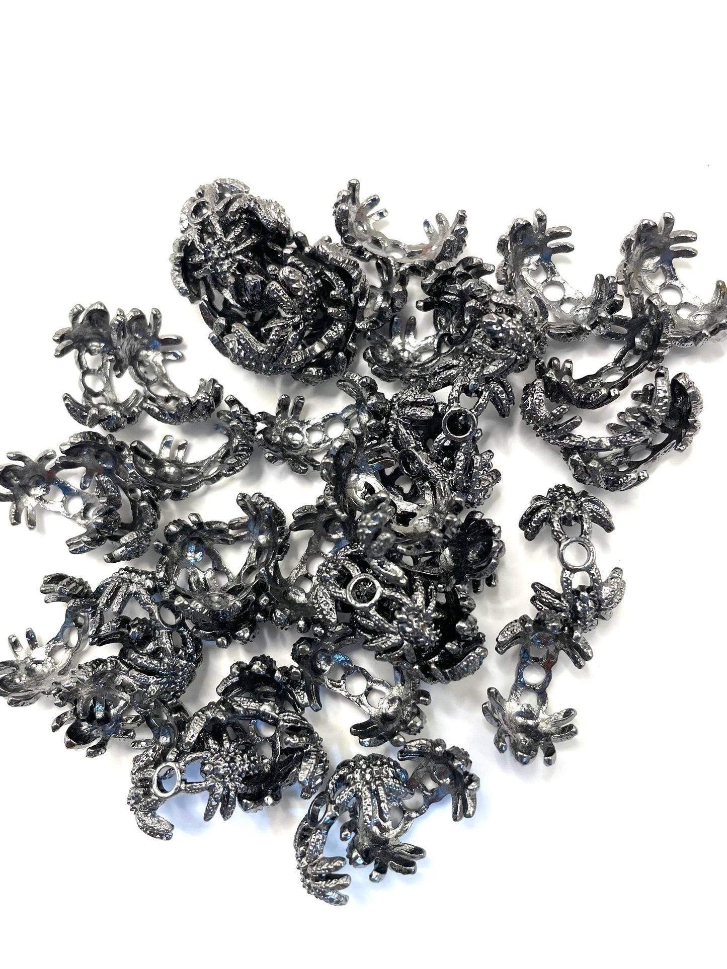 halloween bead metallic spacer spider spacer spider bead cap, random mix color
