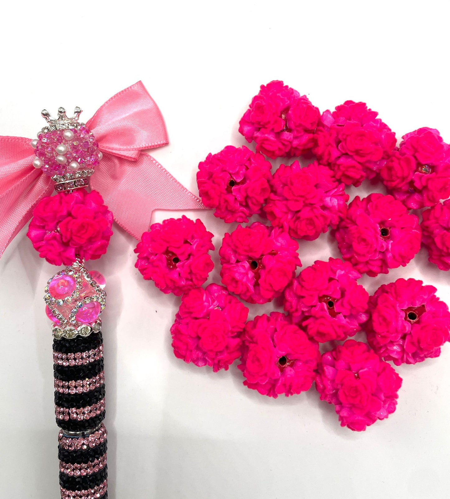 fuzzy flower soft flower fancy flower bead random mix color