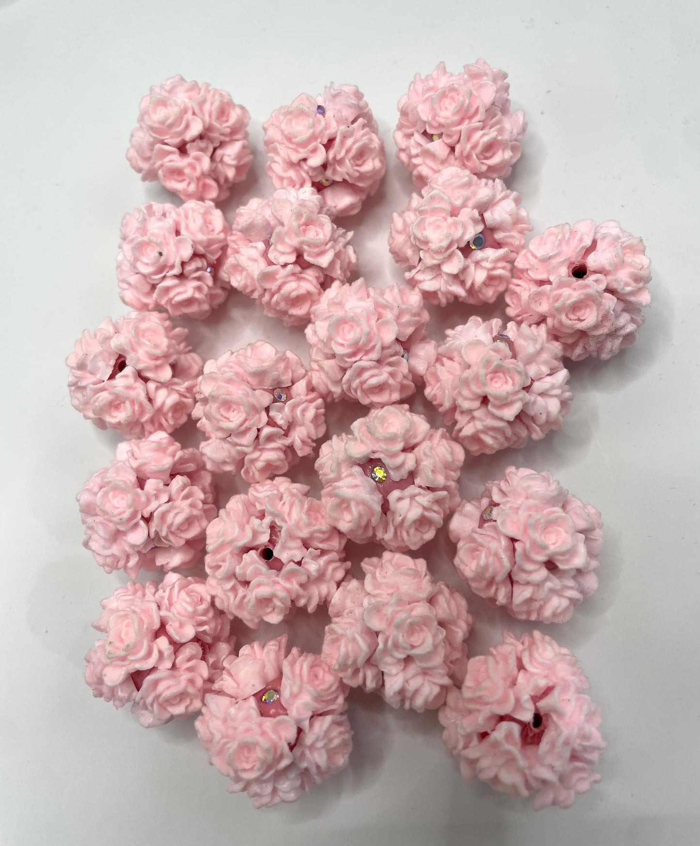 fuzzy flower soft flower fancy flower bead random mix color