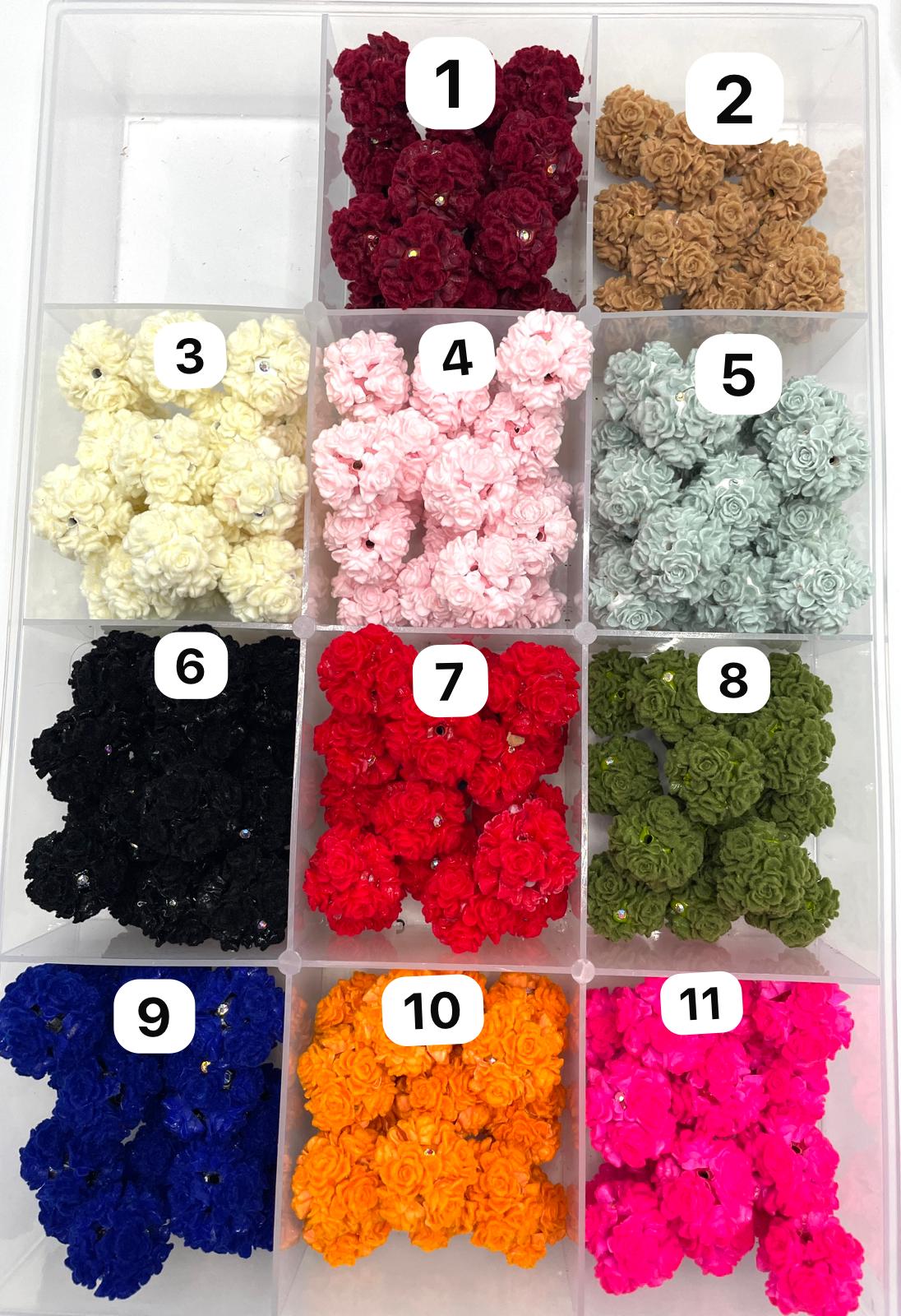 fuzzy flower soft flower fancy flower bead random mix color