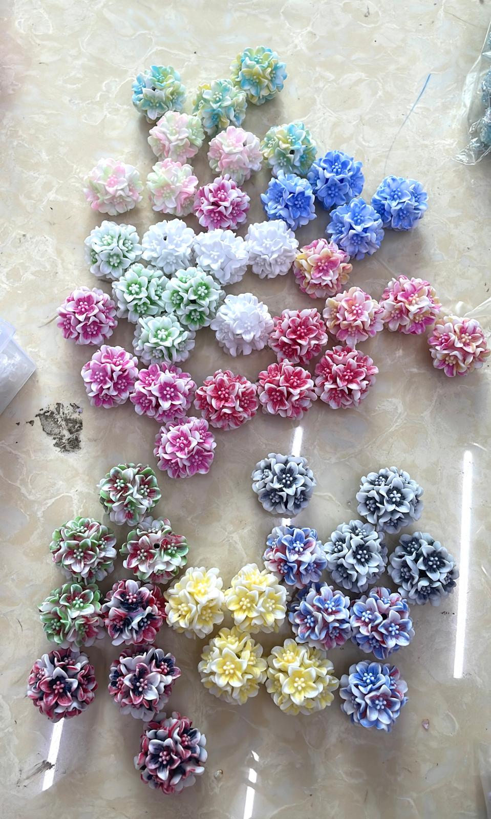 soft flower coloful flower rose flower bead random mix color