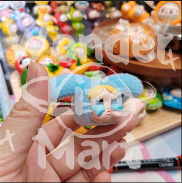Crying the baby Fuzzy Keychain Pen Toppers Ornament Crying Kids Series Random Mix