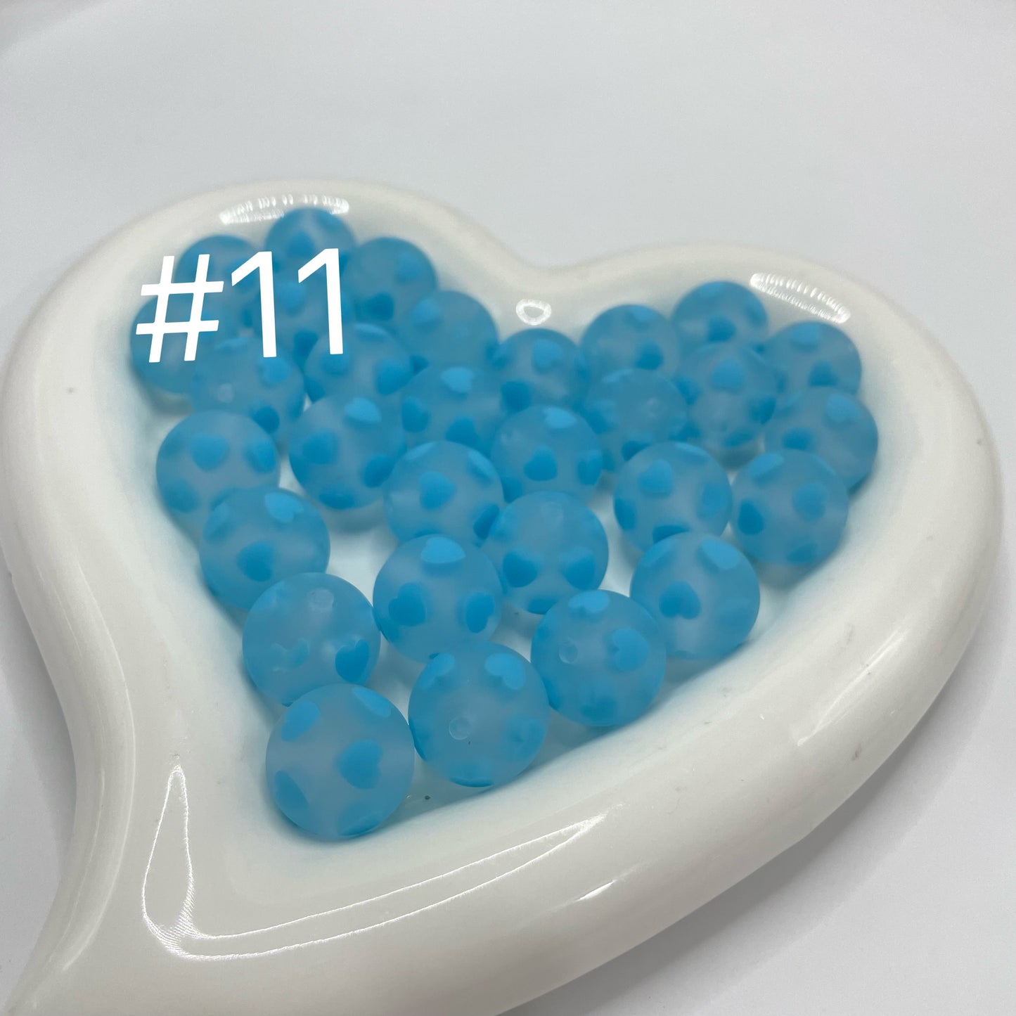 16mm Matte heart acrylic beads jelly heart beads heart beads