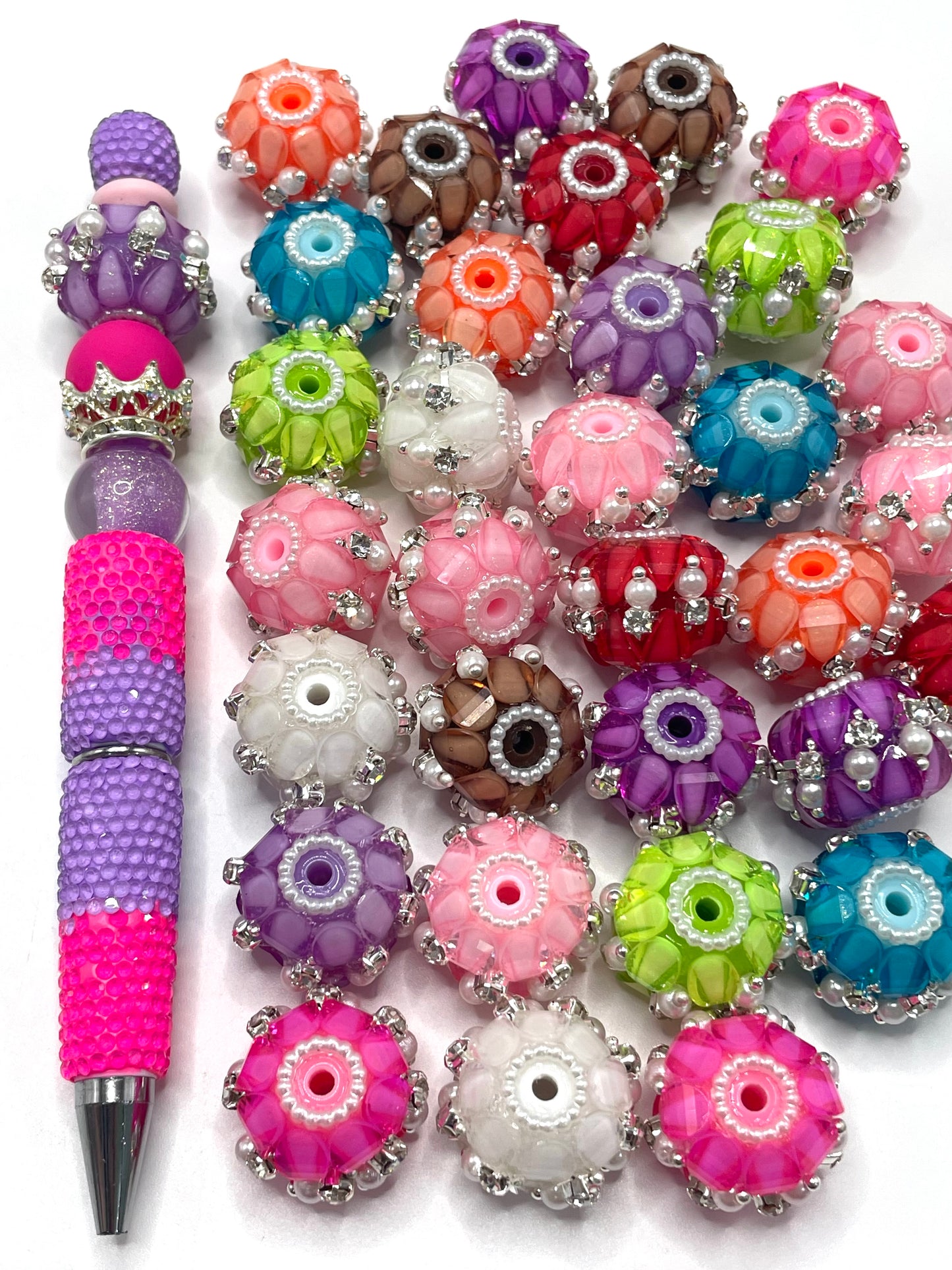 Fancy Beads The Pumpkin Master Pearl pendant Acrylic beads 18mm Random Mix