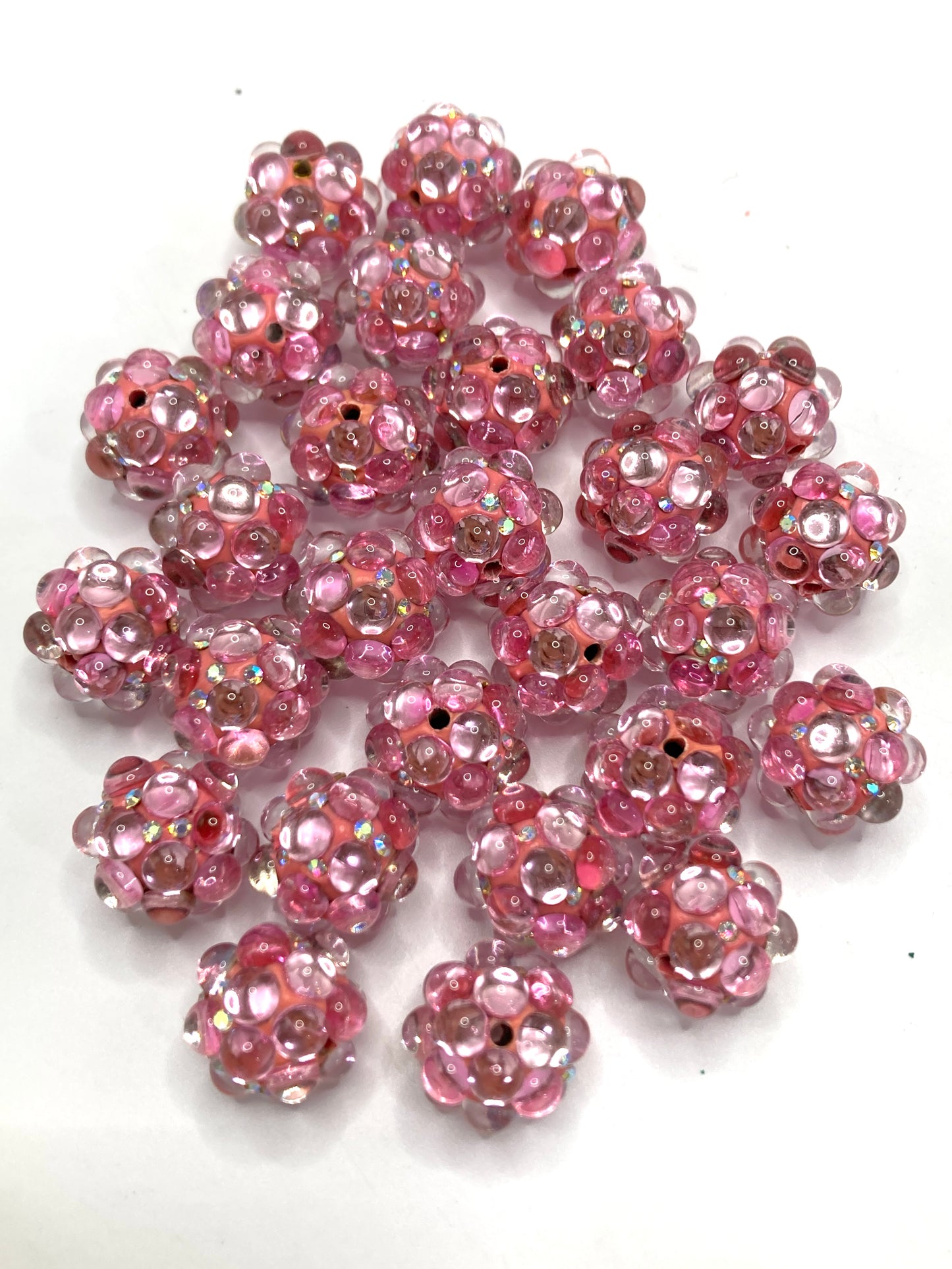 Large bubbles Rhinestone Bubble beads Colored clay beads Random Mix