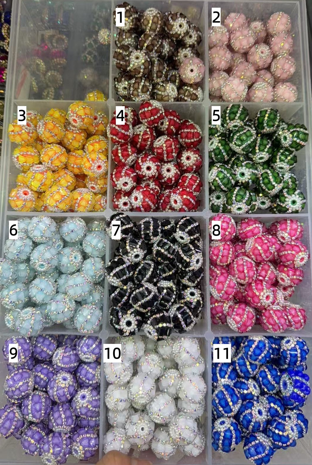 fancy heart beads heart with rhinestion chain acrylic beads hot sale items