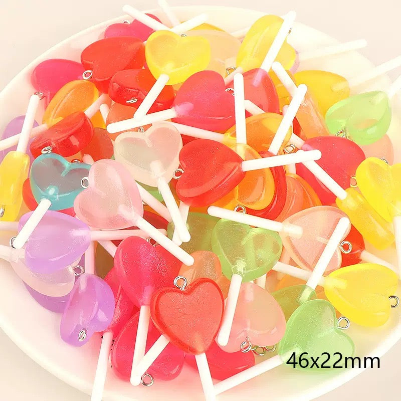 Hot selling colorful windmil seashell star heart rainbow bear sun flower candy lollipop charm pendant