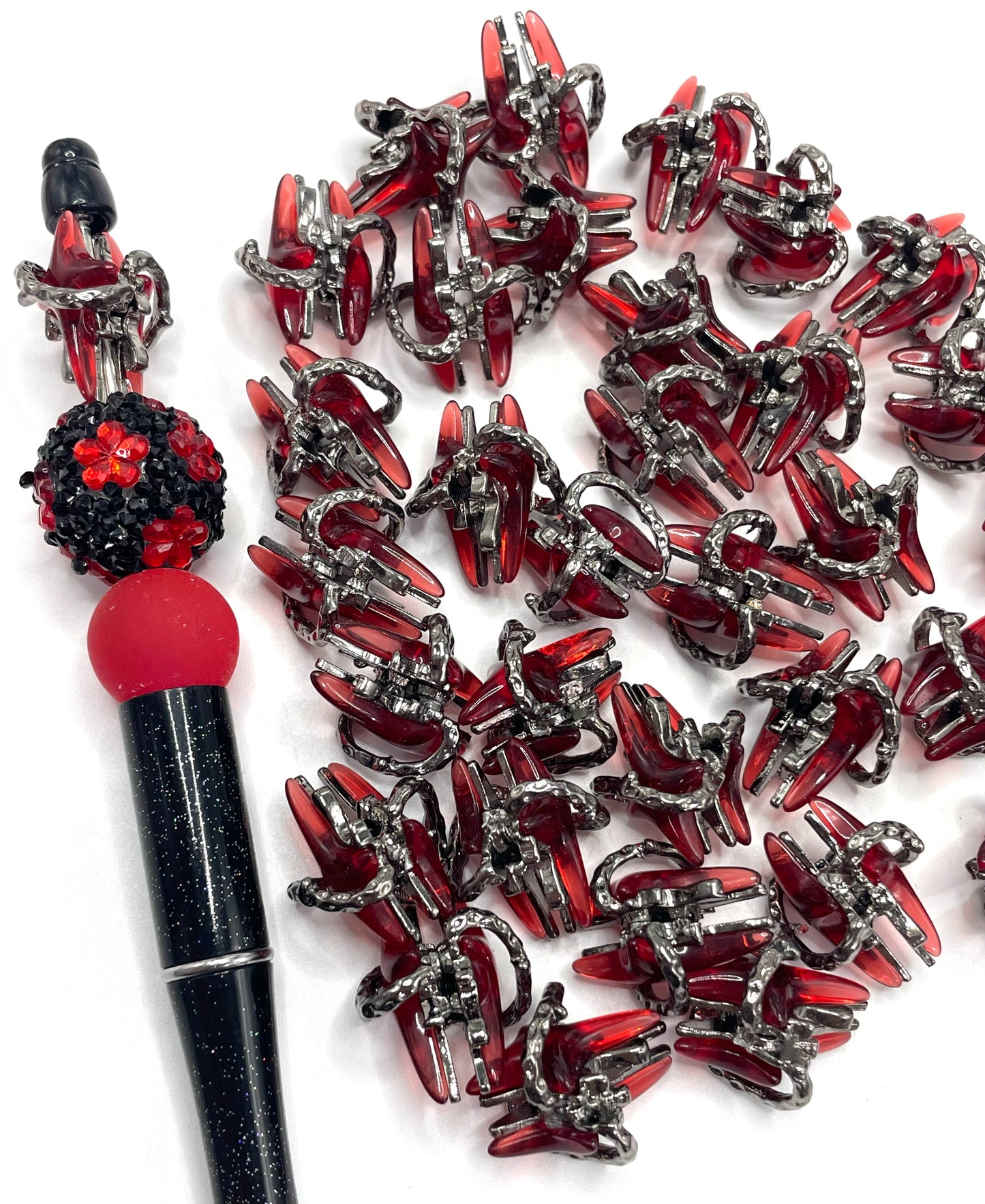 Dark and stylish beads Alloy parts Halloween Series Red Cross Metal winding