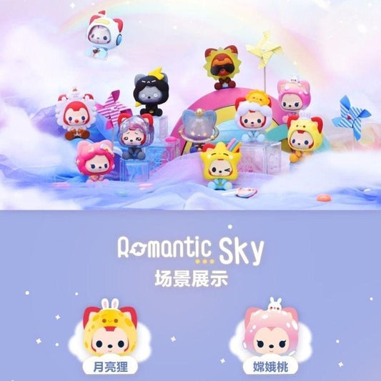 diy pen topper blind box romantic sky doll figure