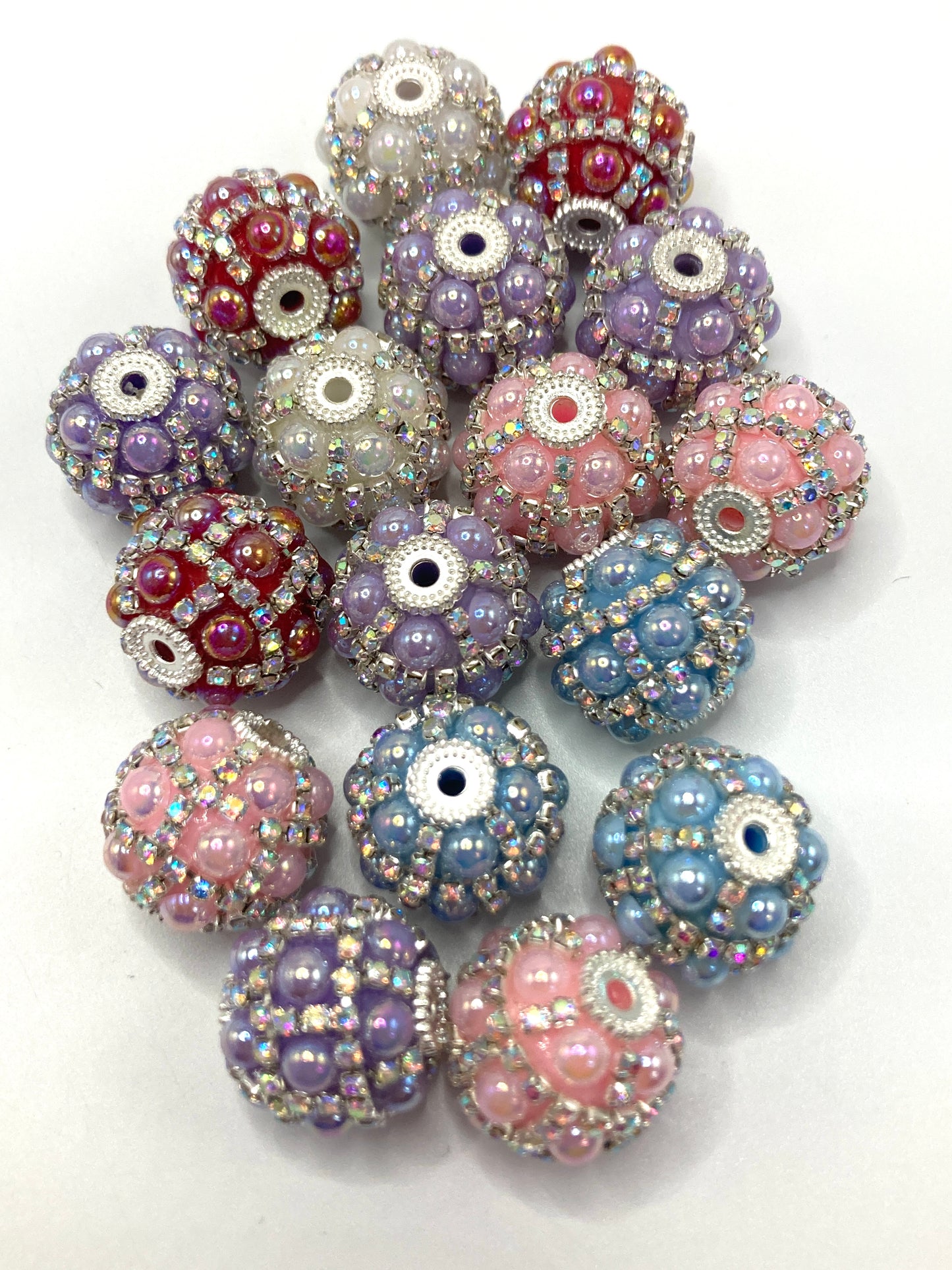 bubble fancy bead bubble bead with chain Metal gasket beads Random Mix