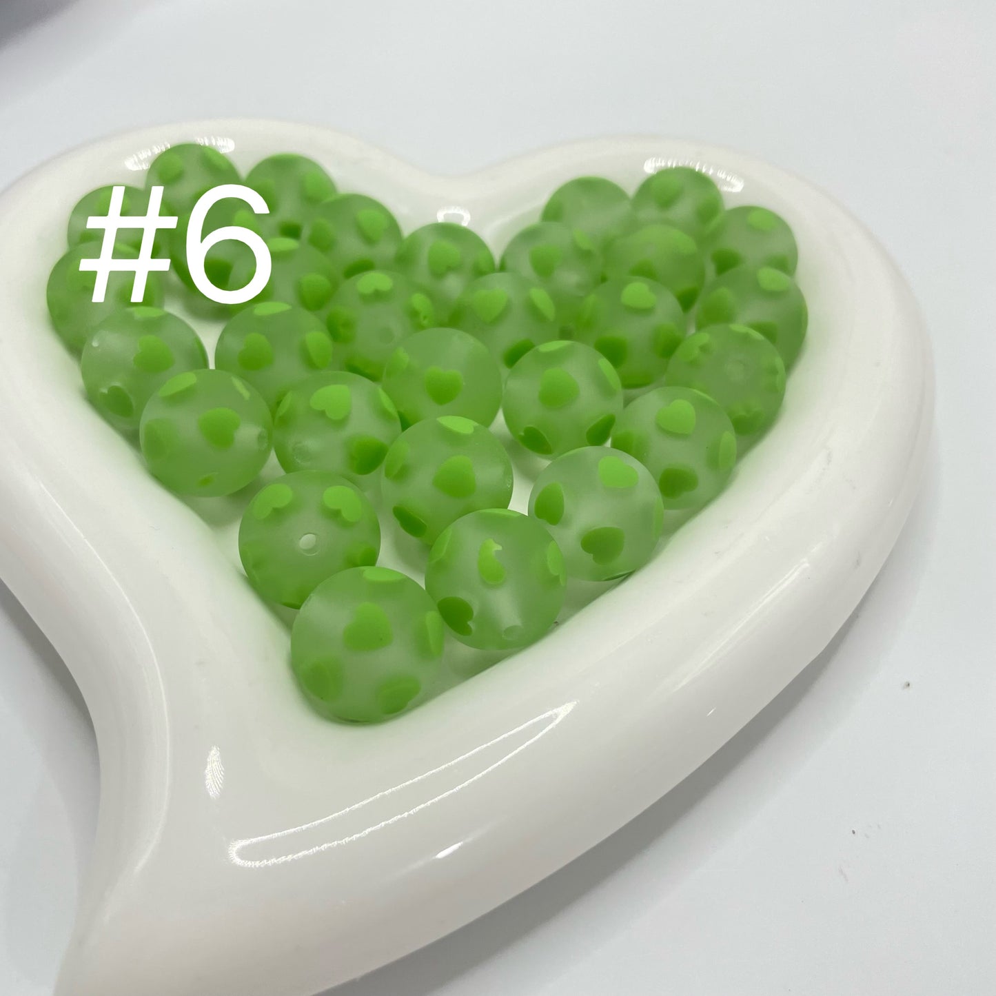 16mm Matte heart acrylic beads jelly heart beads heart beads