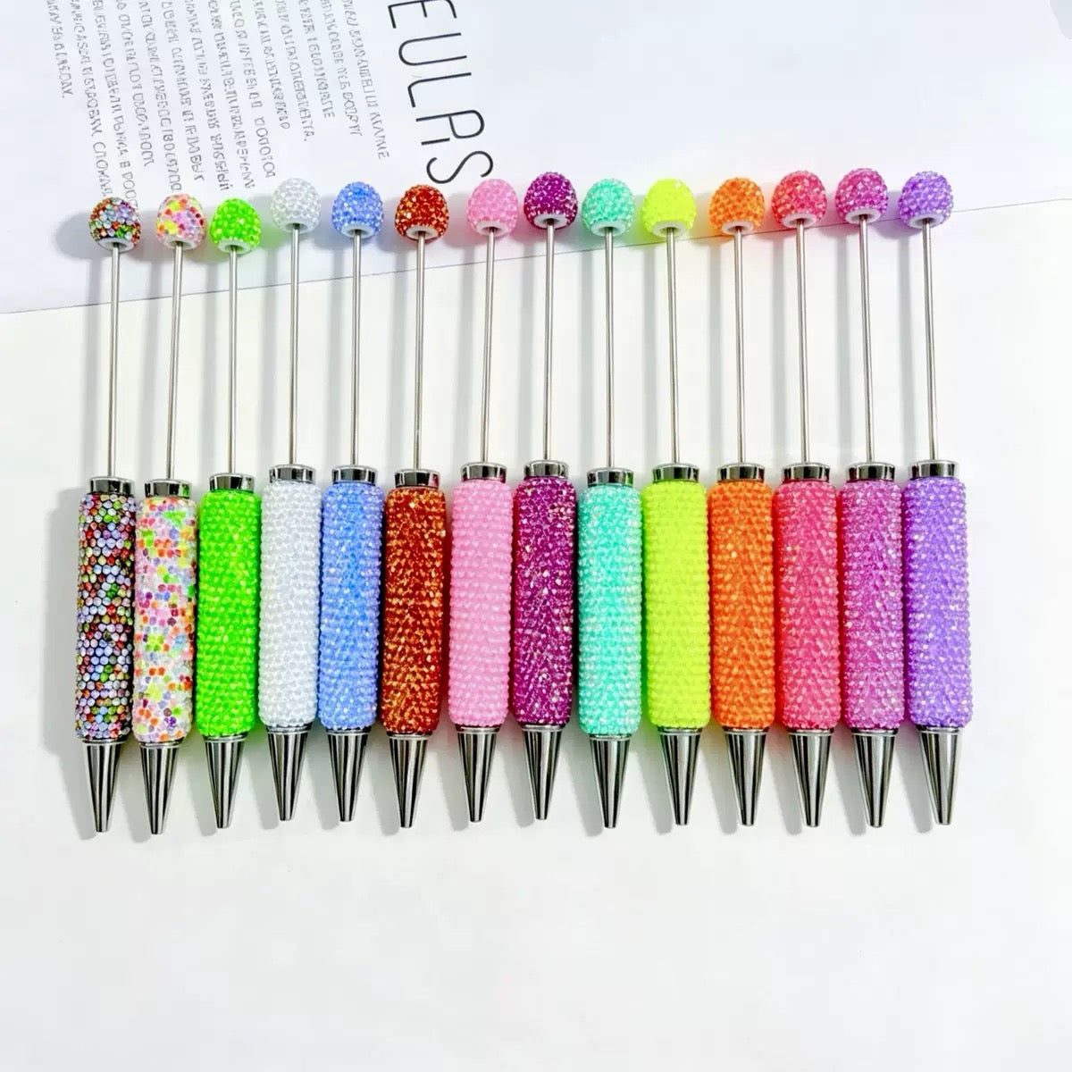 #1-#16 diy beaded beadable neon rhinestone pen fluorescent pen