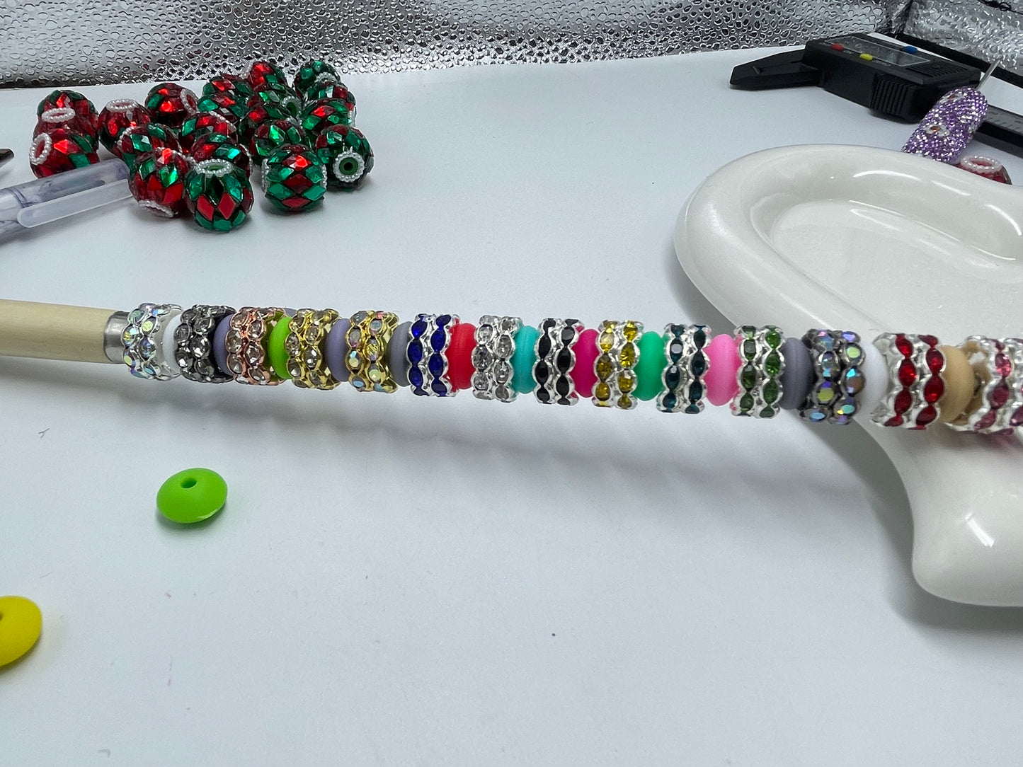 Beaded beadable wavy wave metal metallic spacer 15mm  Spacers With Rhinestone,Random Mix,15mm