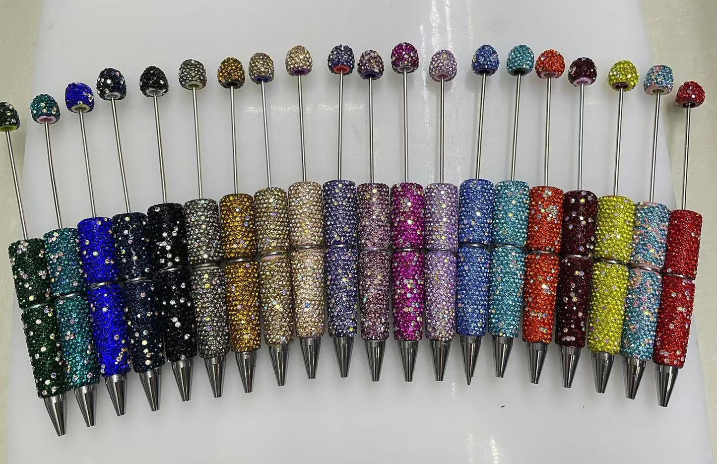 AB color clay rhineston pens diy pens Diy Rhinestone beadable pen Rhinestone pen Bling pen solid color Random MiX