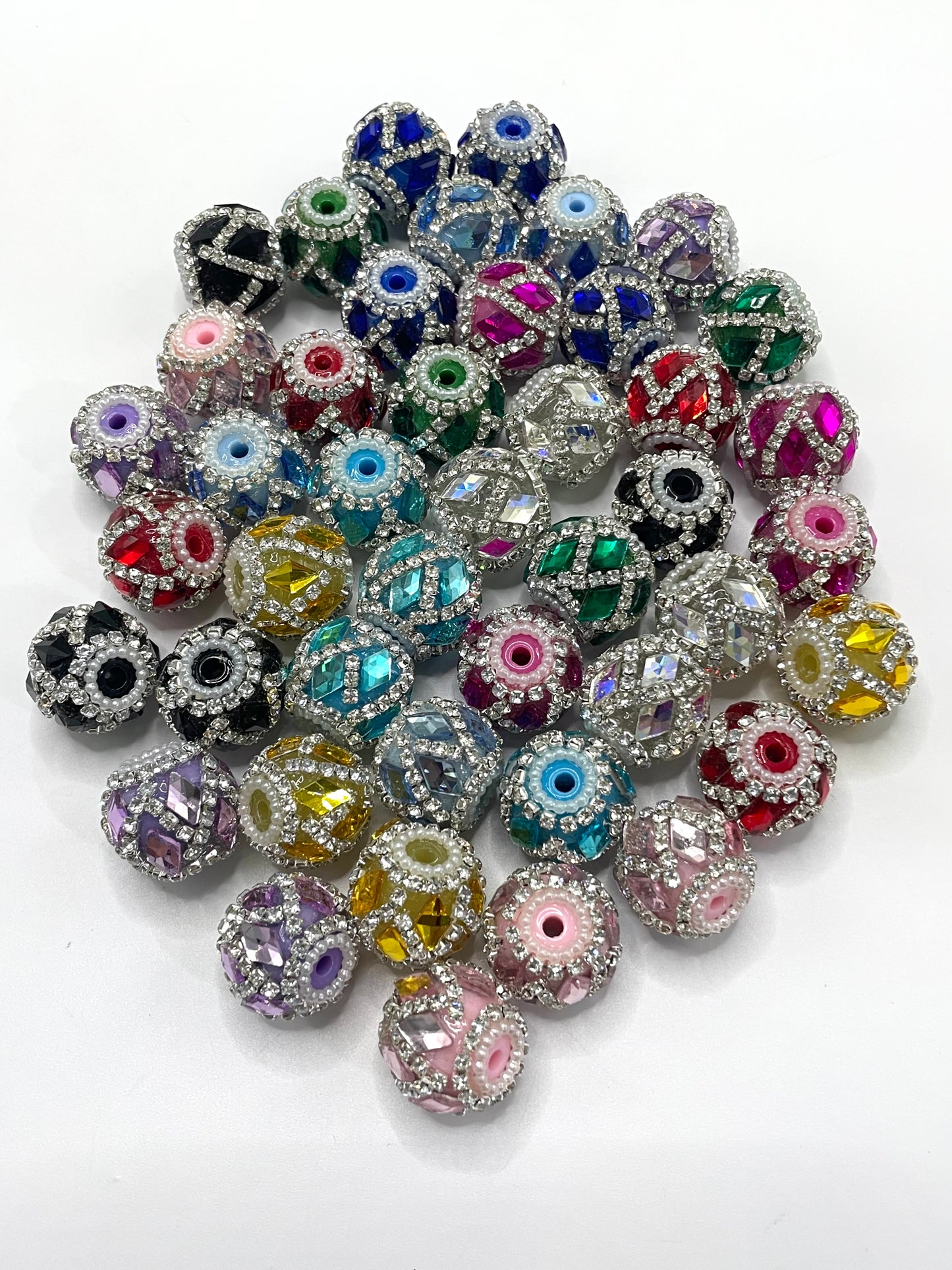 Fancy Beads Mirror glass Chain Beads Chain spacer and pearl spacer Acrylic beads 18mm
