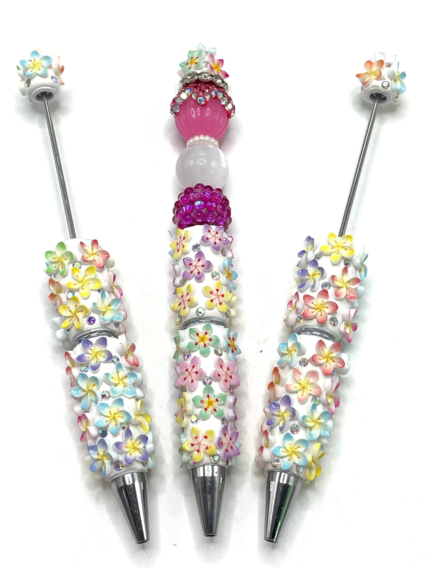DIY Bead Pen Flower Morning glory Clay flower pen