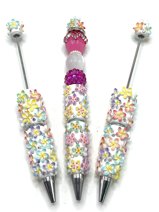 DIY Bead Pen Flower Morning glory Clay flower pen