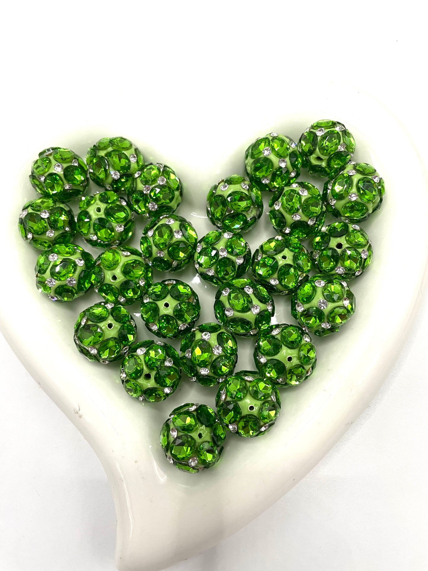 diy fancy clay beads with colored crystal rhinestone color for Christmas festival celebration