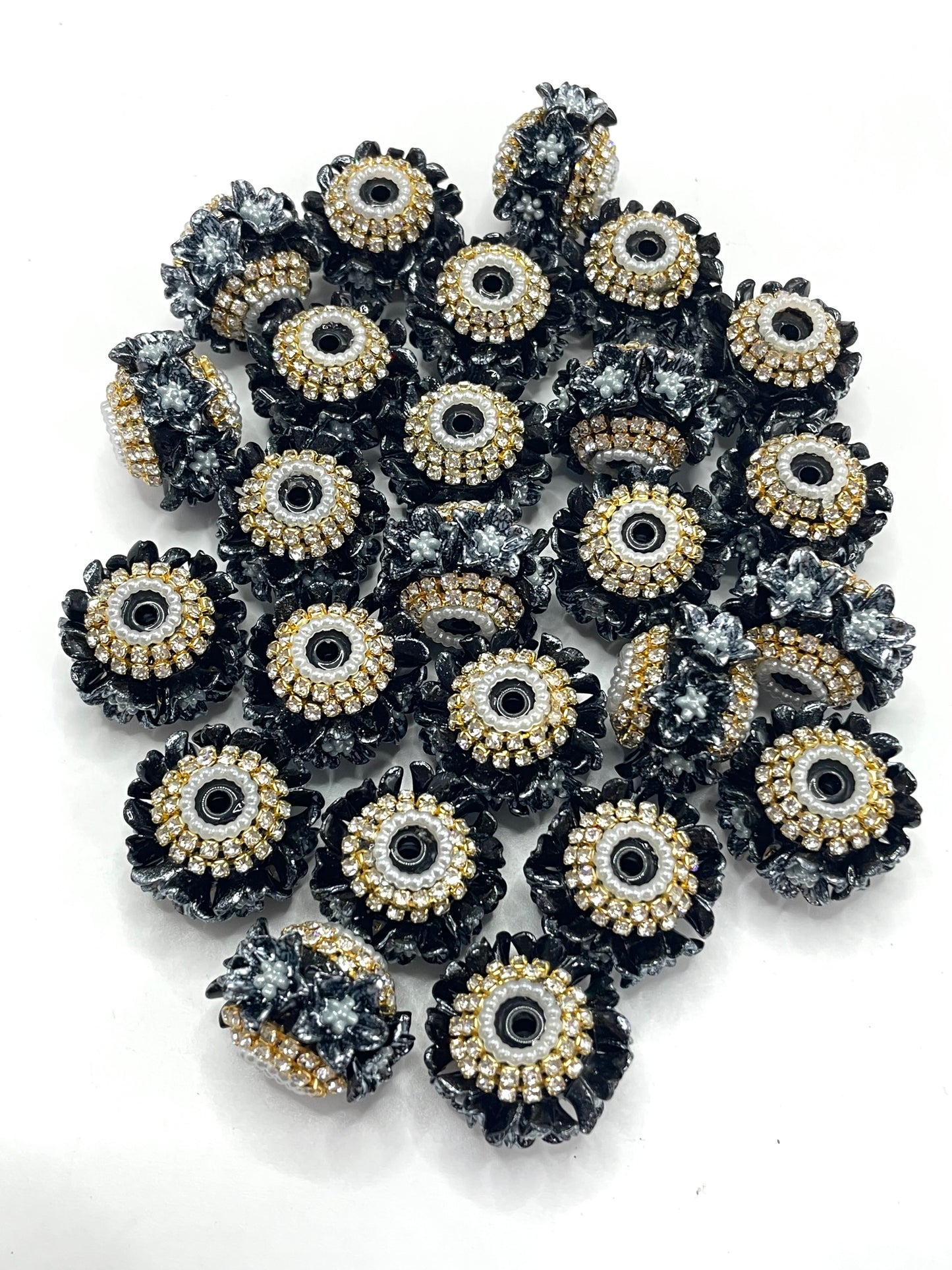 Morning glory Flower beads Golden Chain Attractive flower-shaped beads Random Mix