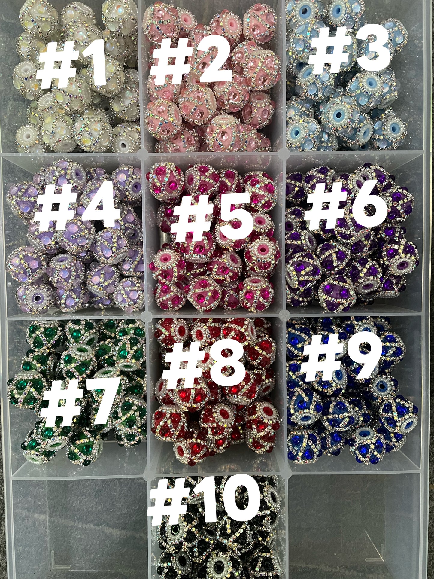 Bubble bead with chain metal uv color