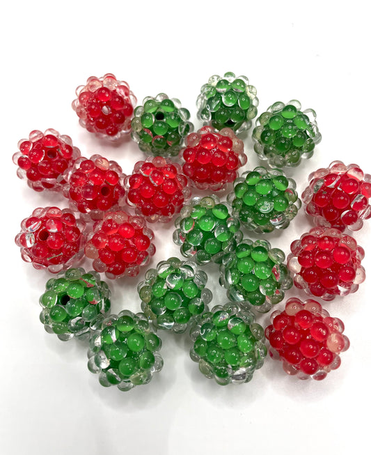 acrylic beads diy beaded bubble bead jelly beads 20-22mm Christmas vibe color
