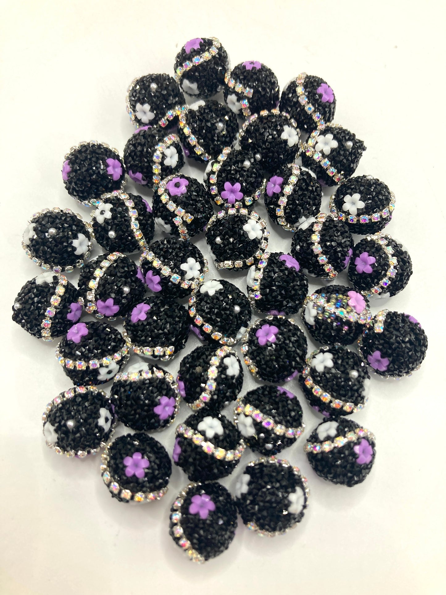 Bubble flowers beads Chain bubble flowers acrylic beads 16mm Random Mix