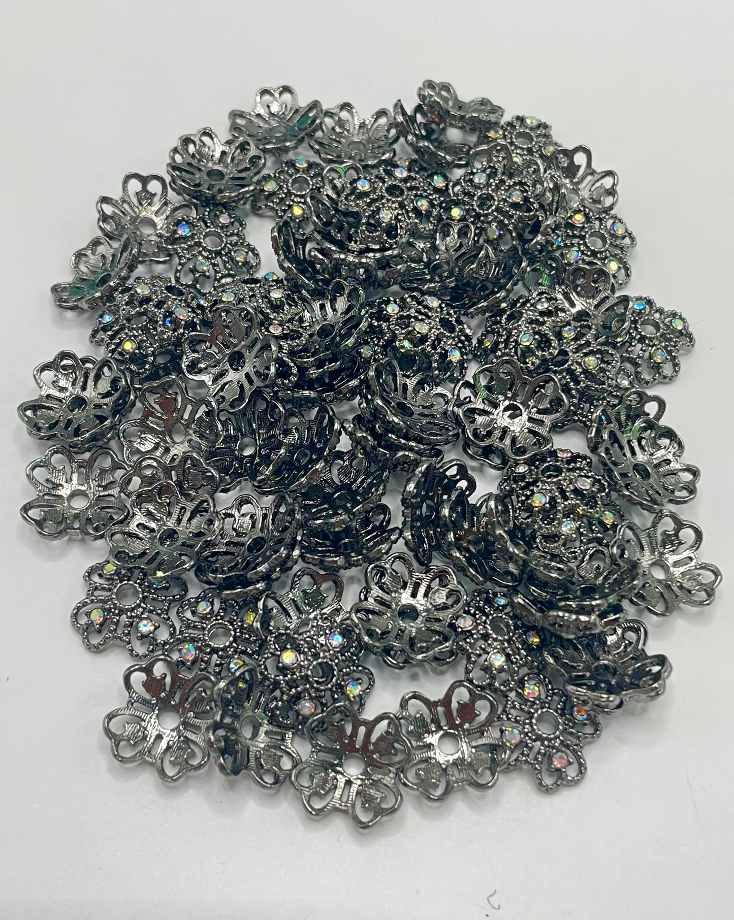 Metal alloy Spacer Gasket Four-leaf clover Spacers Random Mix 16mm